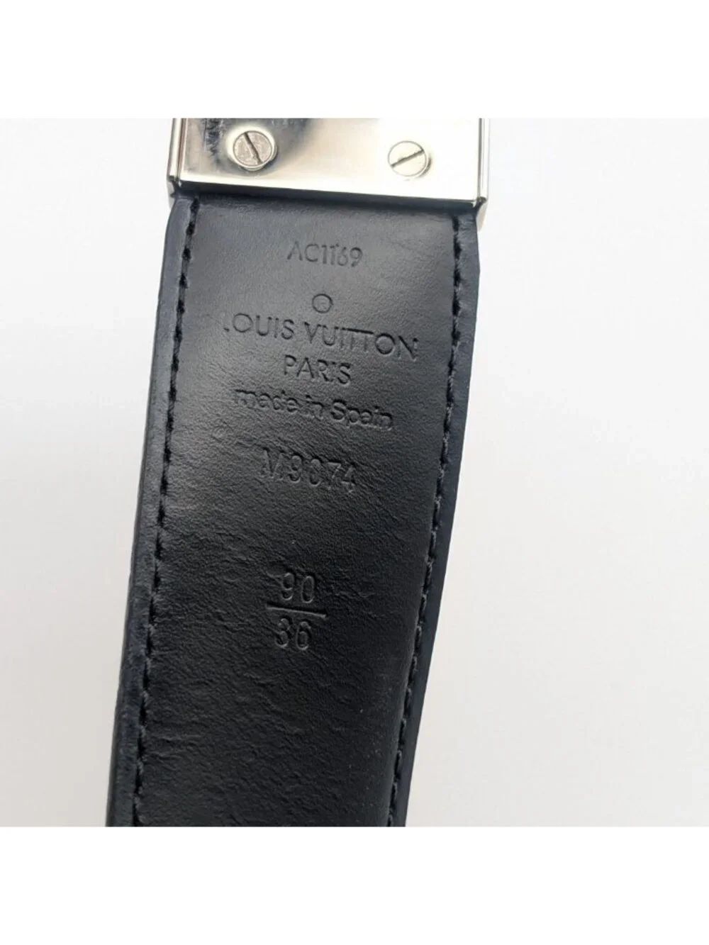 Louis Vuitton Ceinture Seattle Damier Graphite Black Belt
